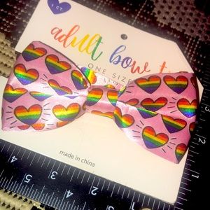 1 New Rainbow Hearts Bow Ties by Gertex Adult